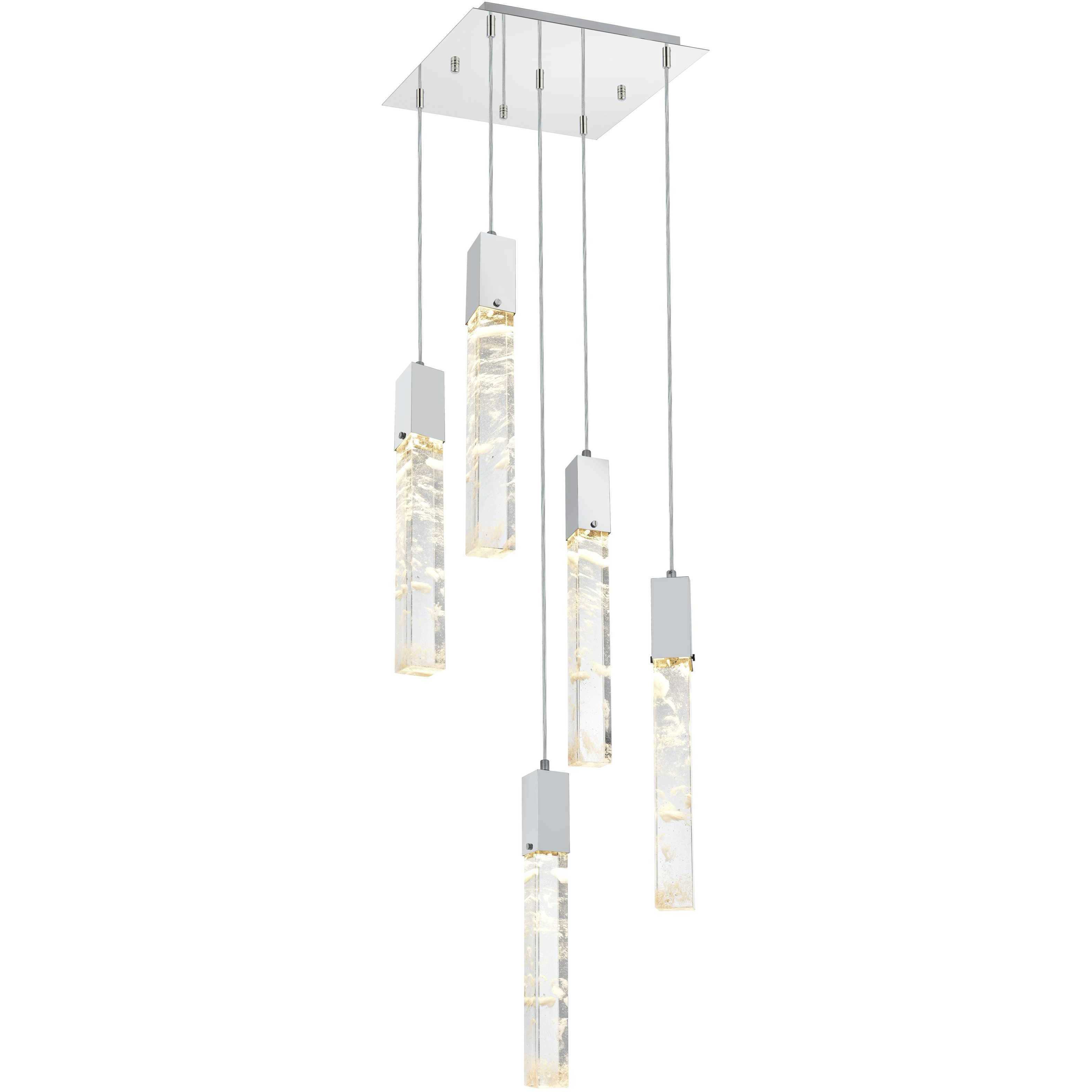Aurora 5 Light 16 inch Chrome Pendant Ceiling Light