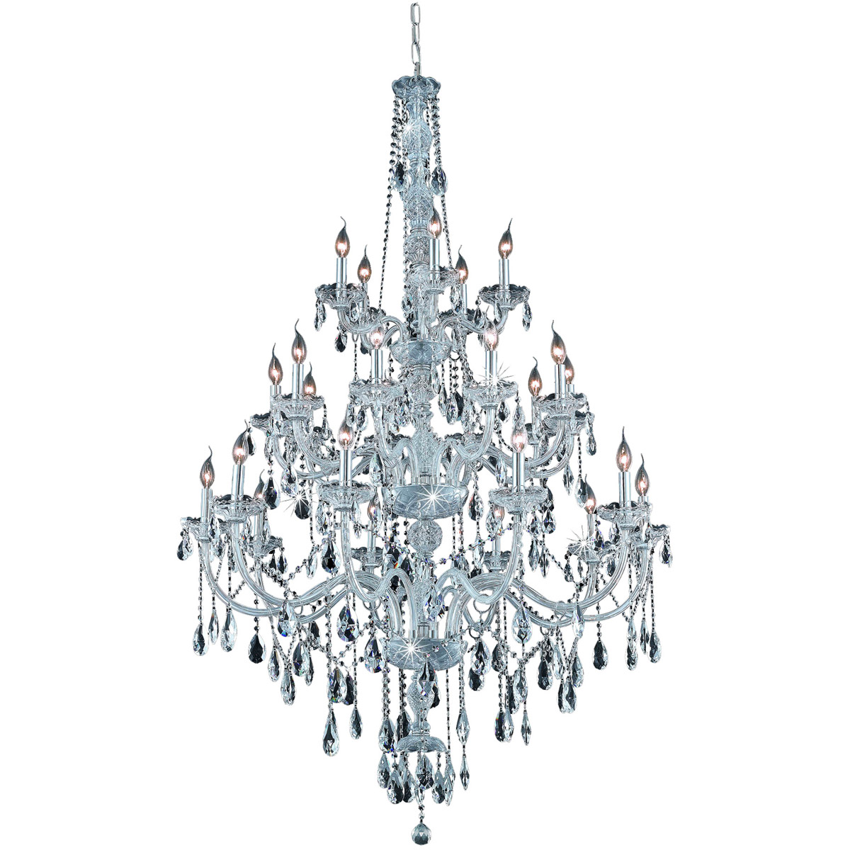 Verona 25 Light 43 inch Chrome Foyer Ceiling Light in Clear, Royal Cut