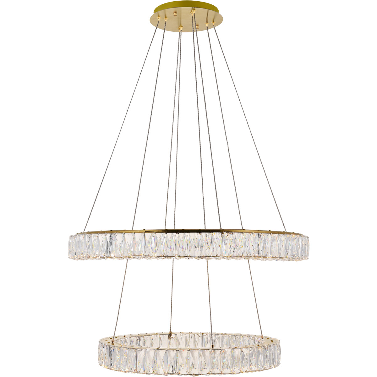 Monroe LED 31.5 inch Gold Pendant Ceiling Light