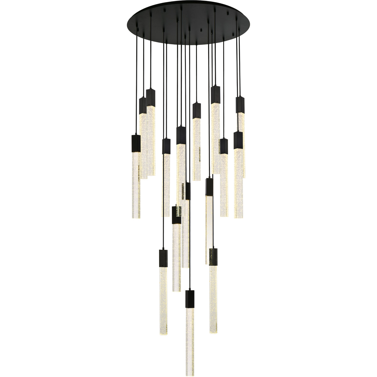 Weston 16 Light 36 inch Black Pendant Ceiling Light