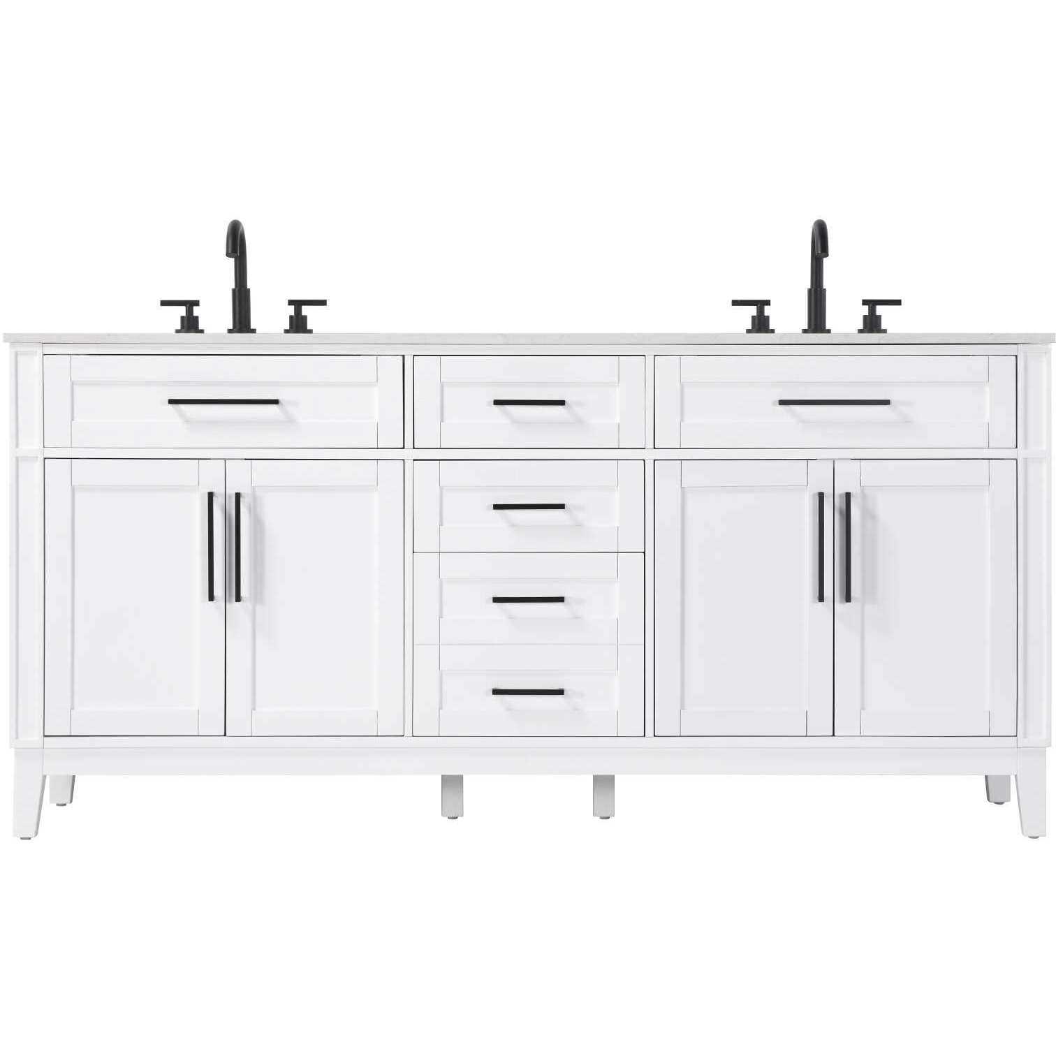 Virginia 72 X 35 inch White Bathroom Vanity Cabinet