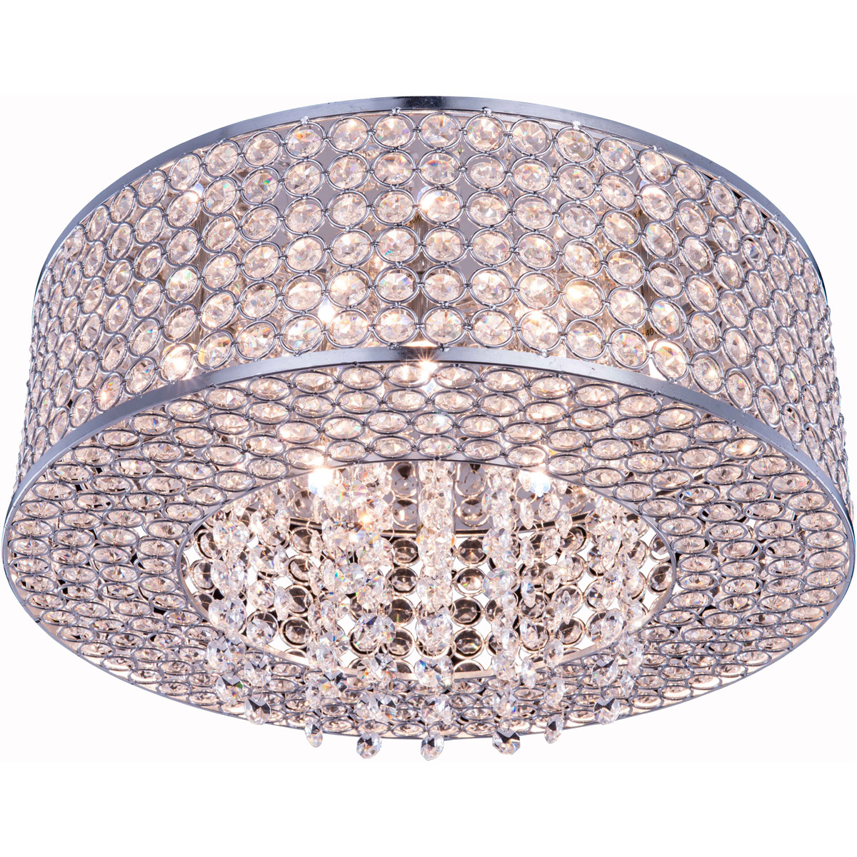 Amelie 6 Light 16 inch Chrome Flush Mount Ceiling Light