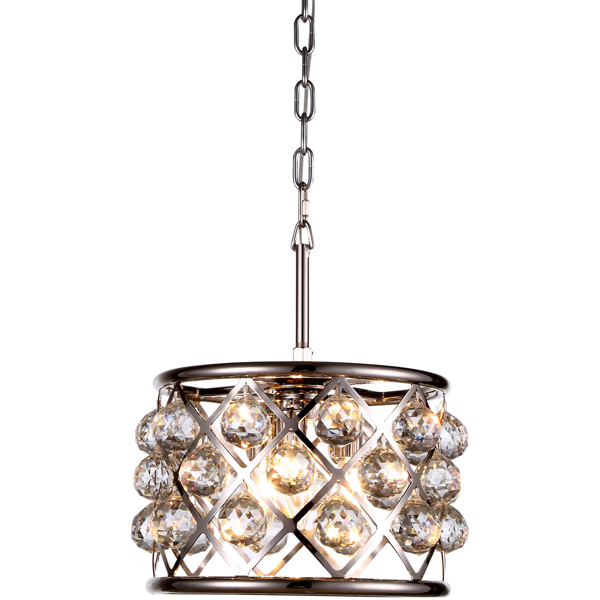 Madison 3 Light 12 inch Polished Nickel Pendant Ceiling Light in Clear, Urban Classic