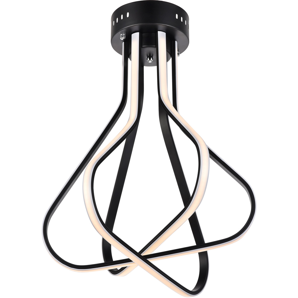 Dahlia LED 18.2 inch Black Flush Mount Ceiling Light