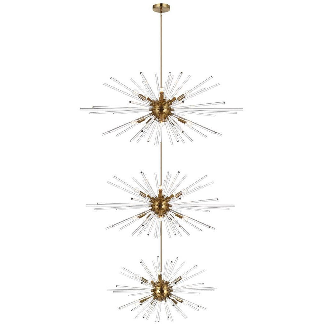 Sienna 30 Light 46 inch Satin Gold Chandelier Ceiling Light