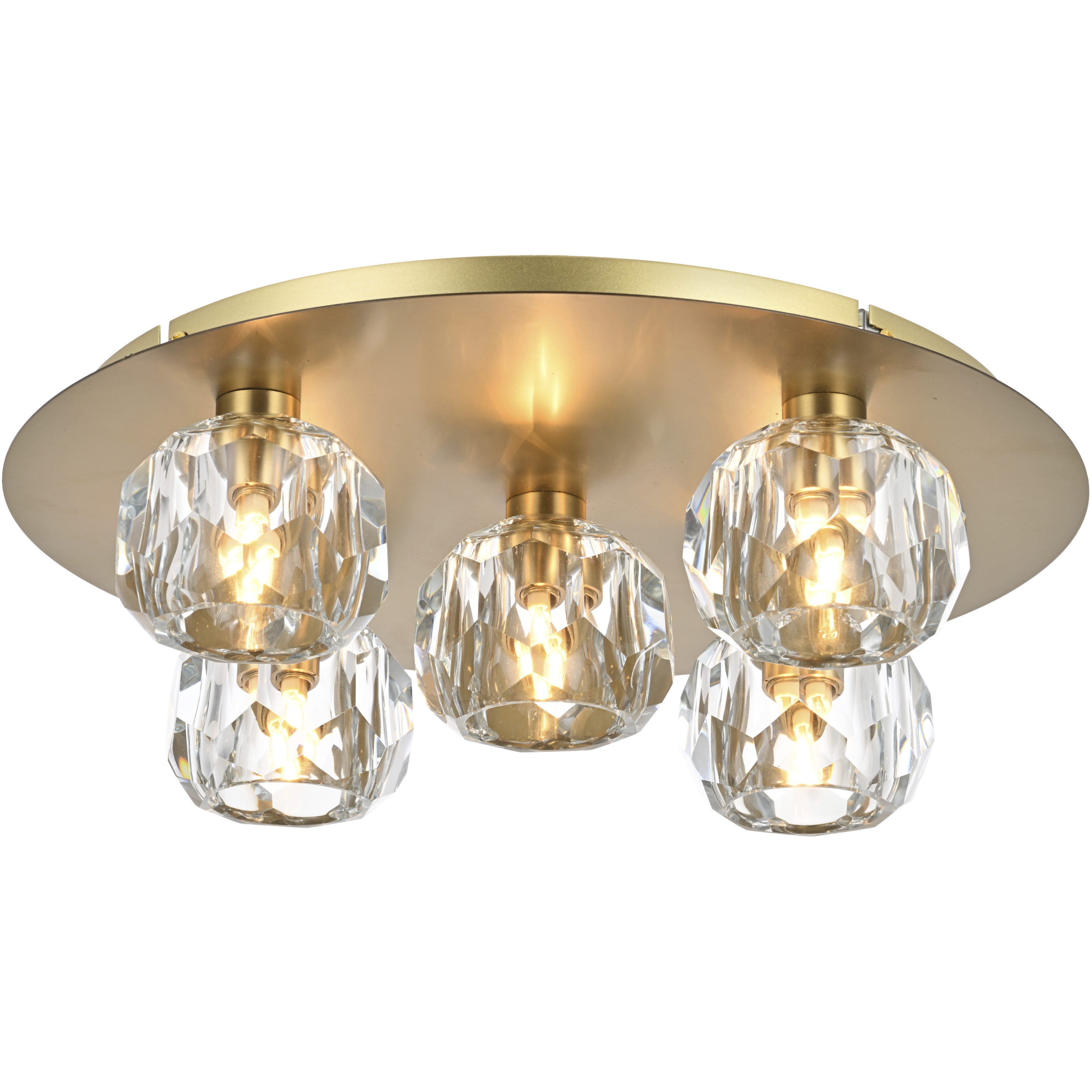 Graham 5 Light 16 inch Gold Flush Mount Ceiling Light