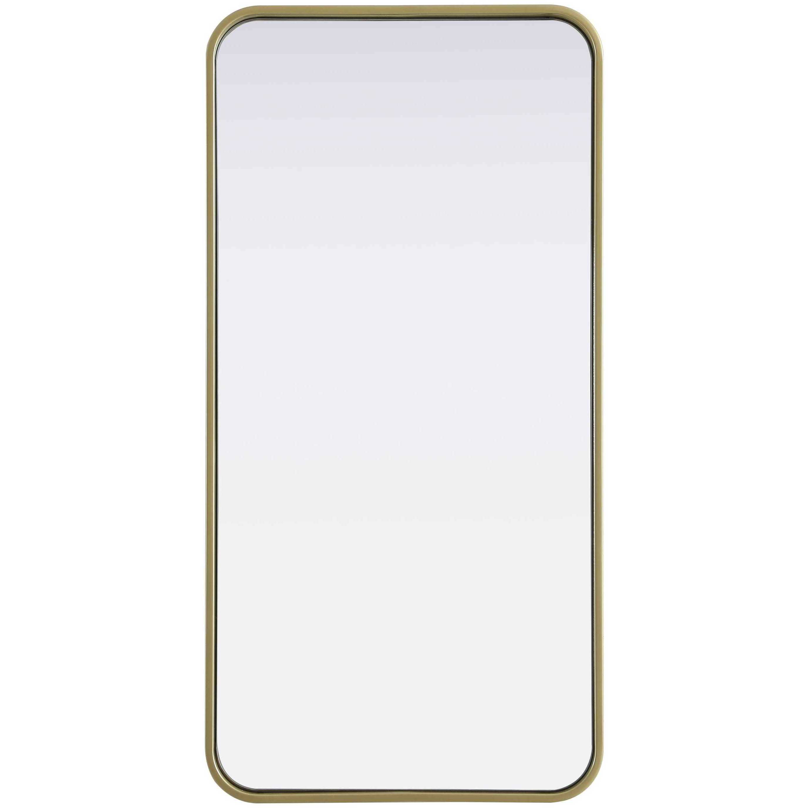 Remy 36 X 18 inch Brass Mirror