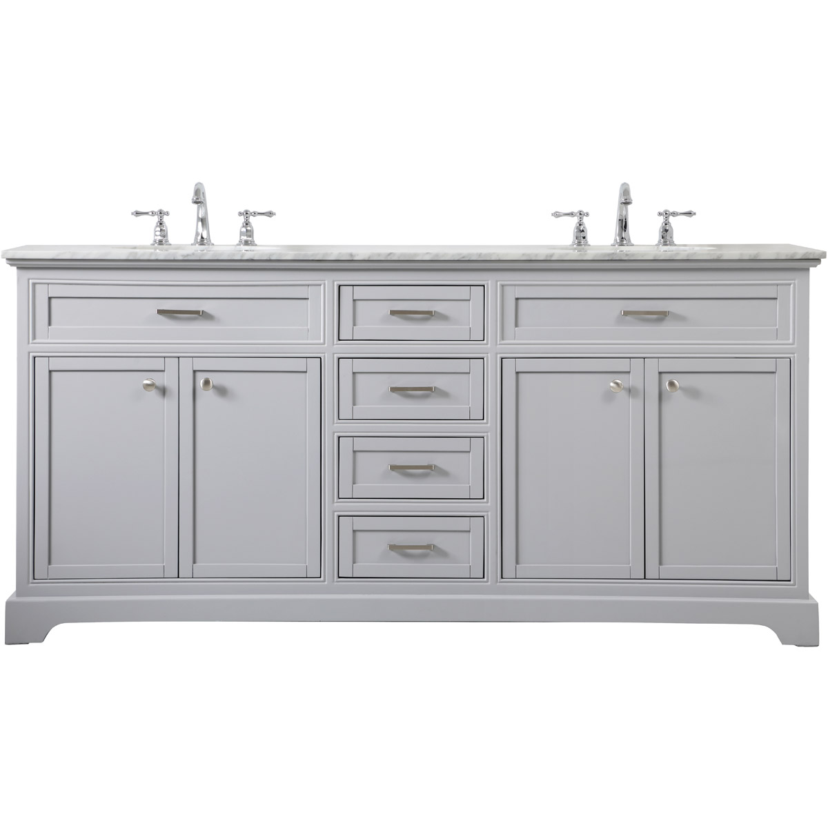 Americana 72 X 21.5 X 35 inch Grey Vanity Sink Set in Gray