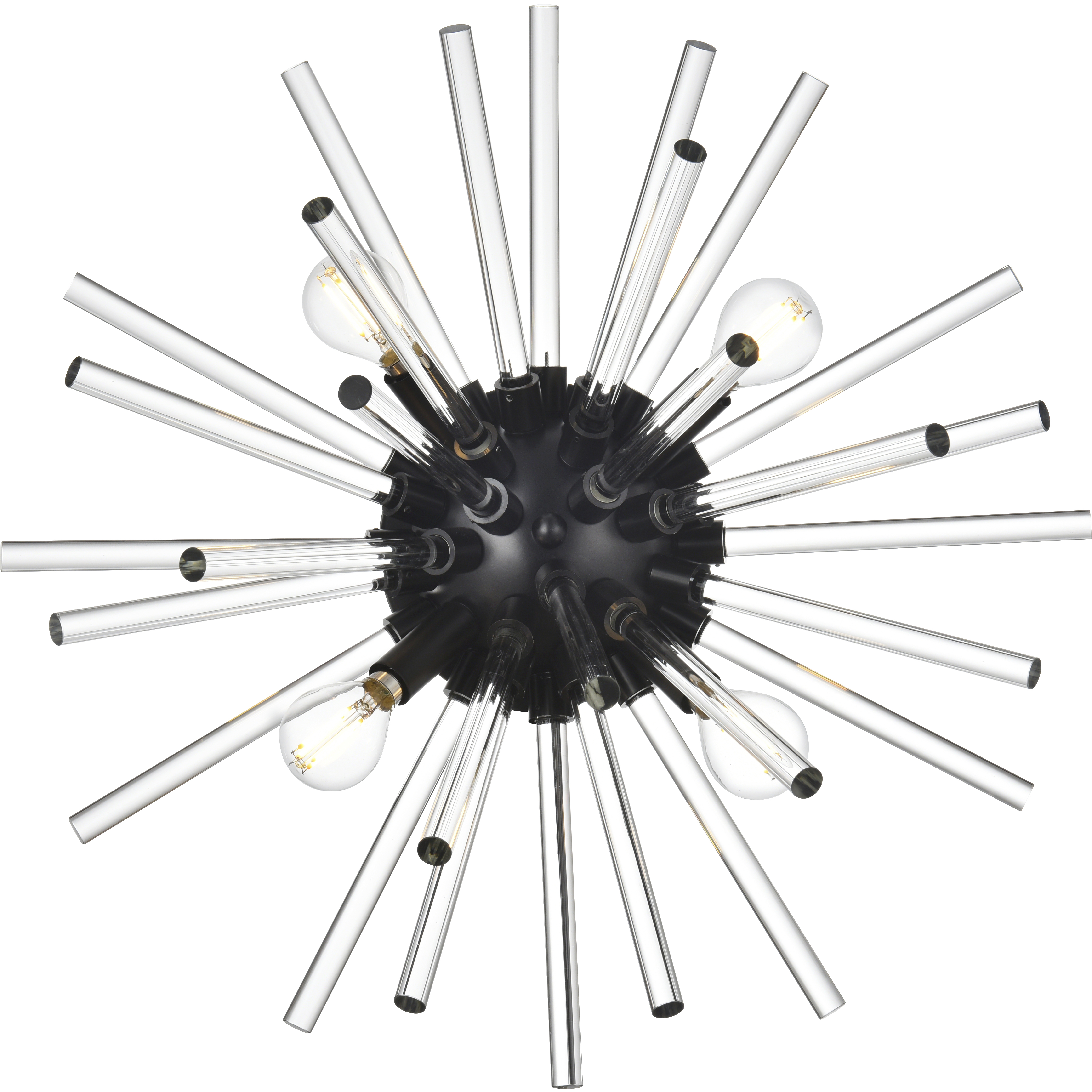 Sienna 4 Light 18 inch Black Wall Sconce Wall Light, can be Flush Mounted