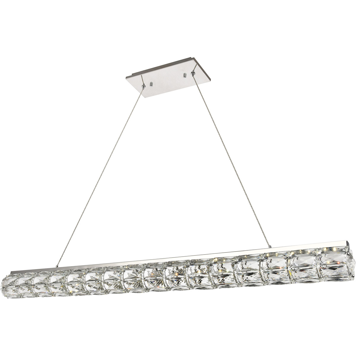 Valetta LED 48 inch Chrome Chandelier Ceiling Light