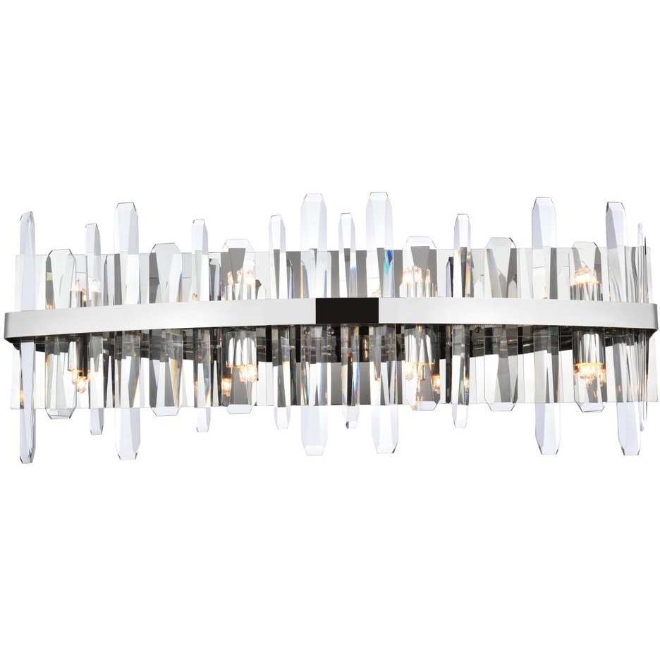 Serena 8 Light 30 inch Chrome Bath Sconce Wall Light