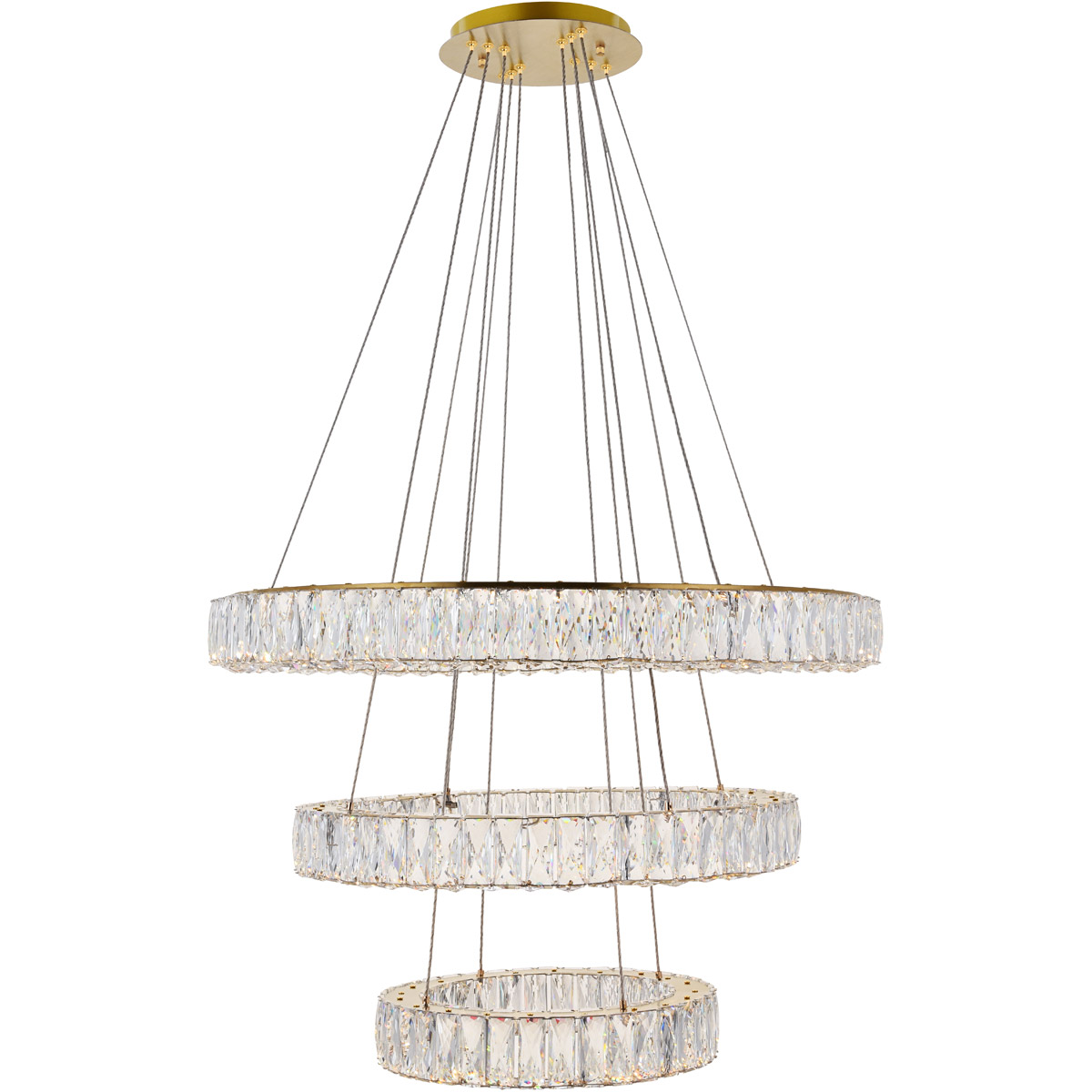 Monroe LED 31.5 inch Gold Pendant Ceiling Light