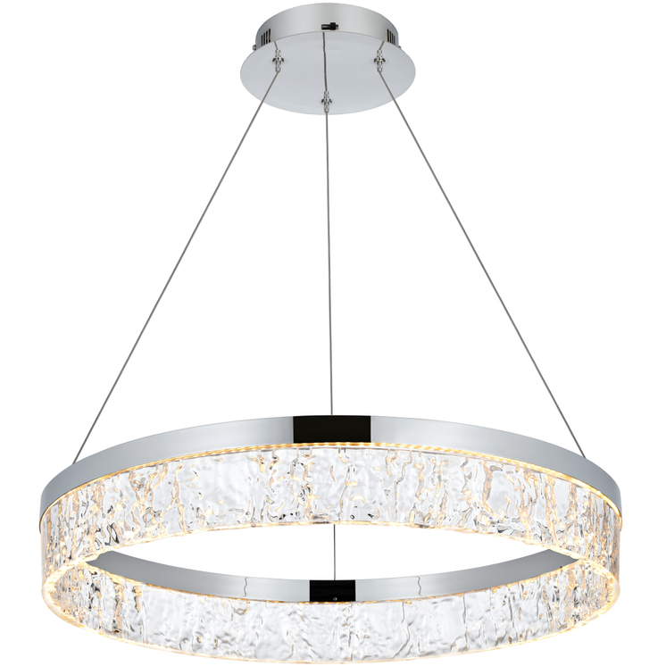 Elegant Lighting 2050D22C Linden 1 Light 22 inch Chrome