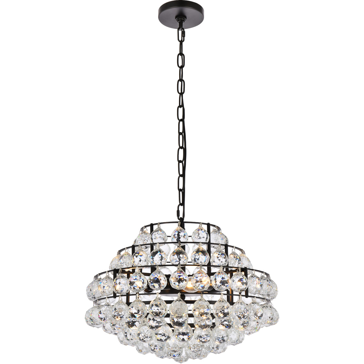 Savannah 5 Light 18 inch Black Pendant Ceiling Light