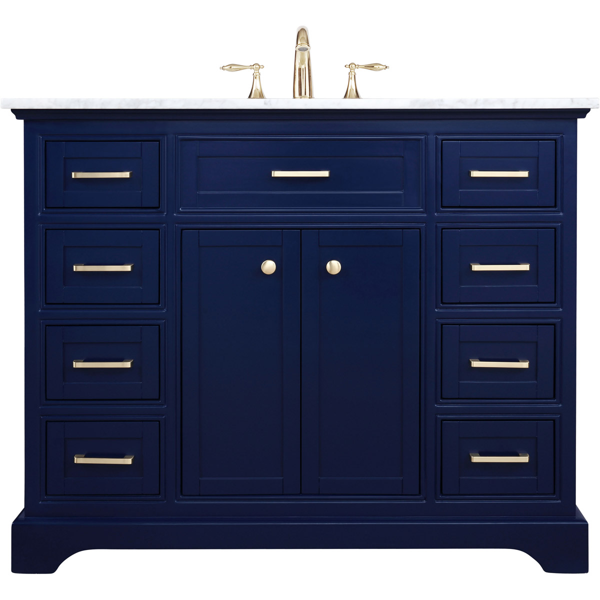 Americana 42 X 21.5 X 35 inch Blue Vanity Sink Set