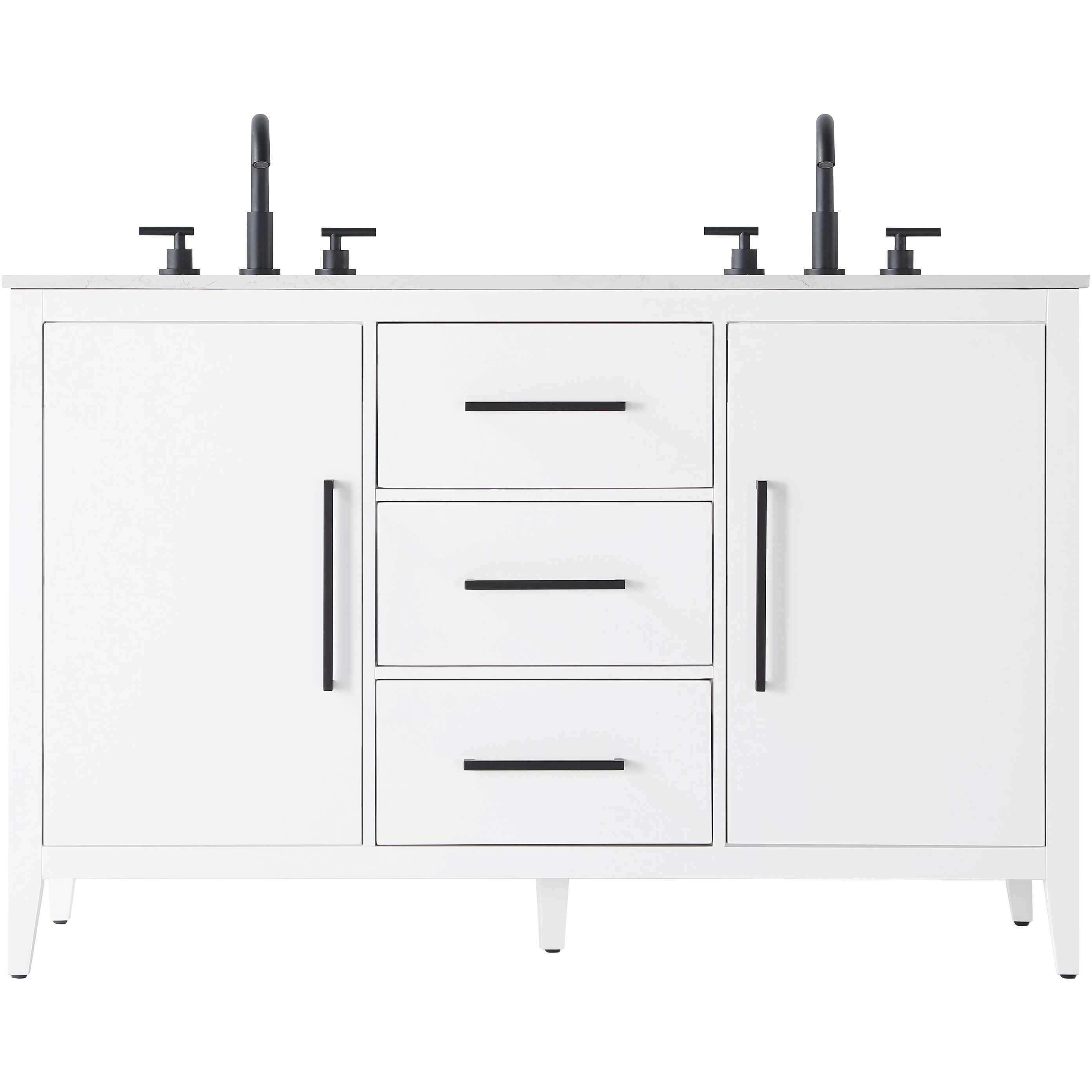 Millie 54 X 35 inch White Bathroom Vanity Cabinet