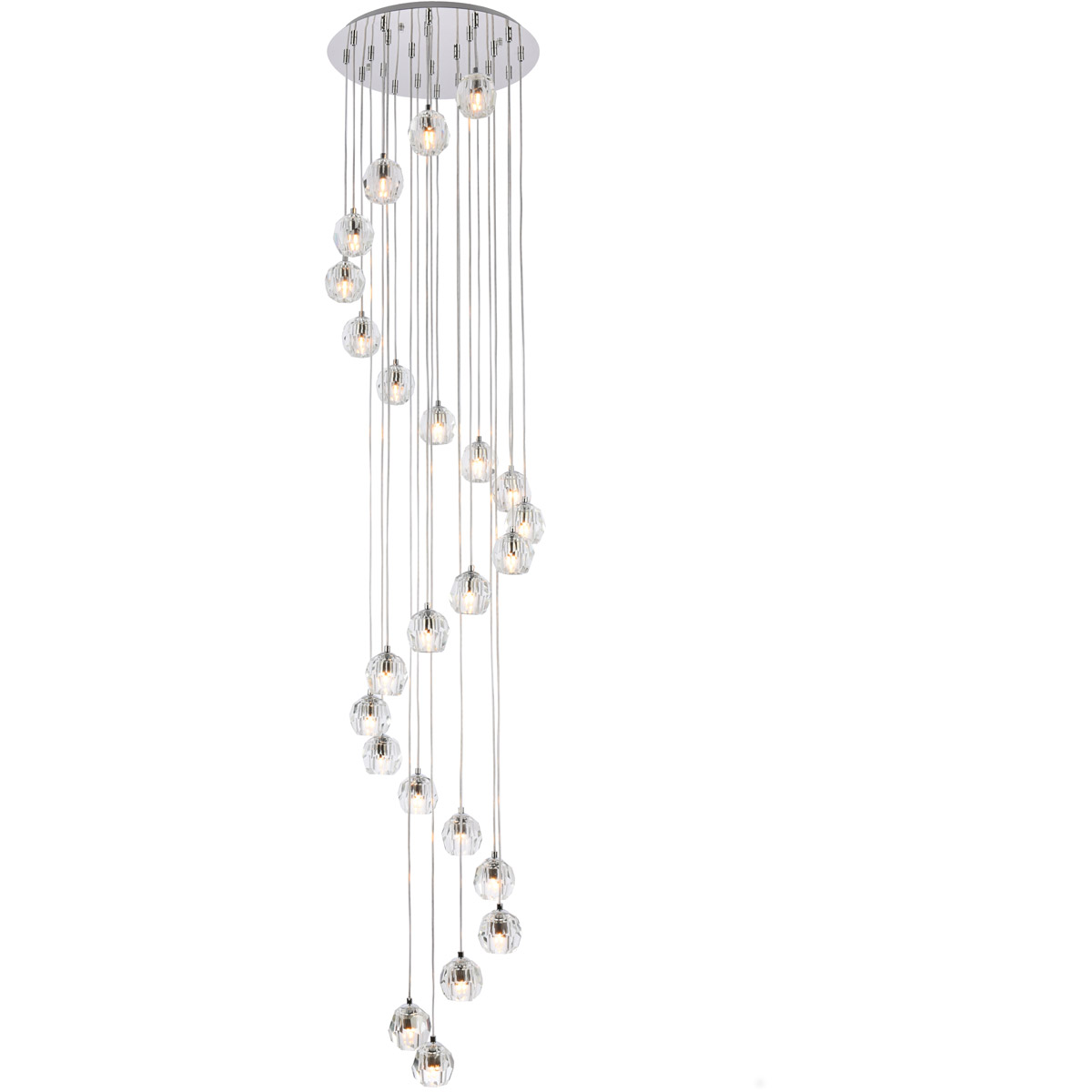 Eren 24 Light 18.5 inch Chrome Pendant Ceiling Light