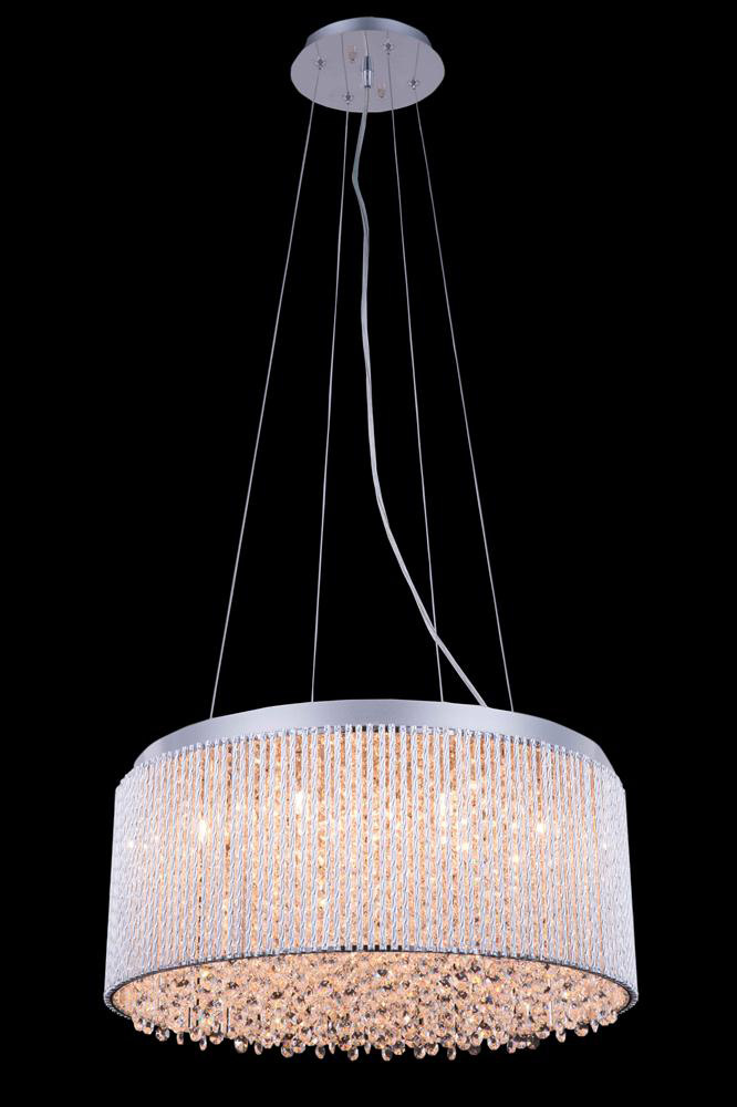 Influx 12 Light 20 inch Chrome Pendant Ceiling Light