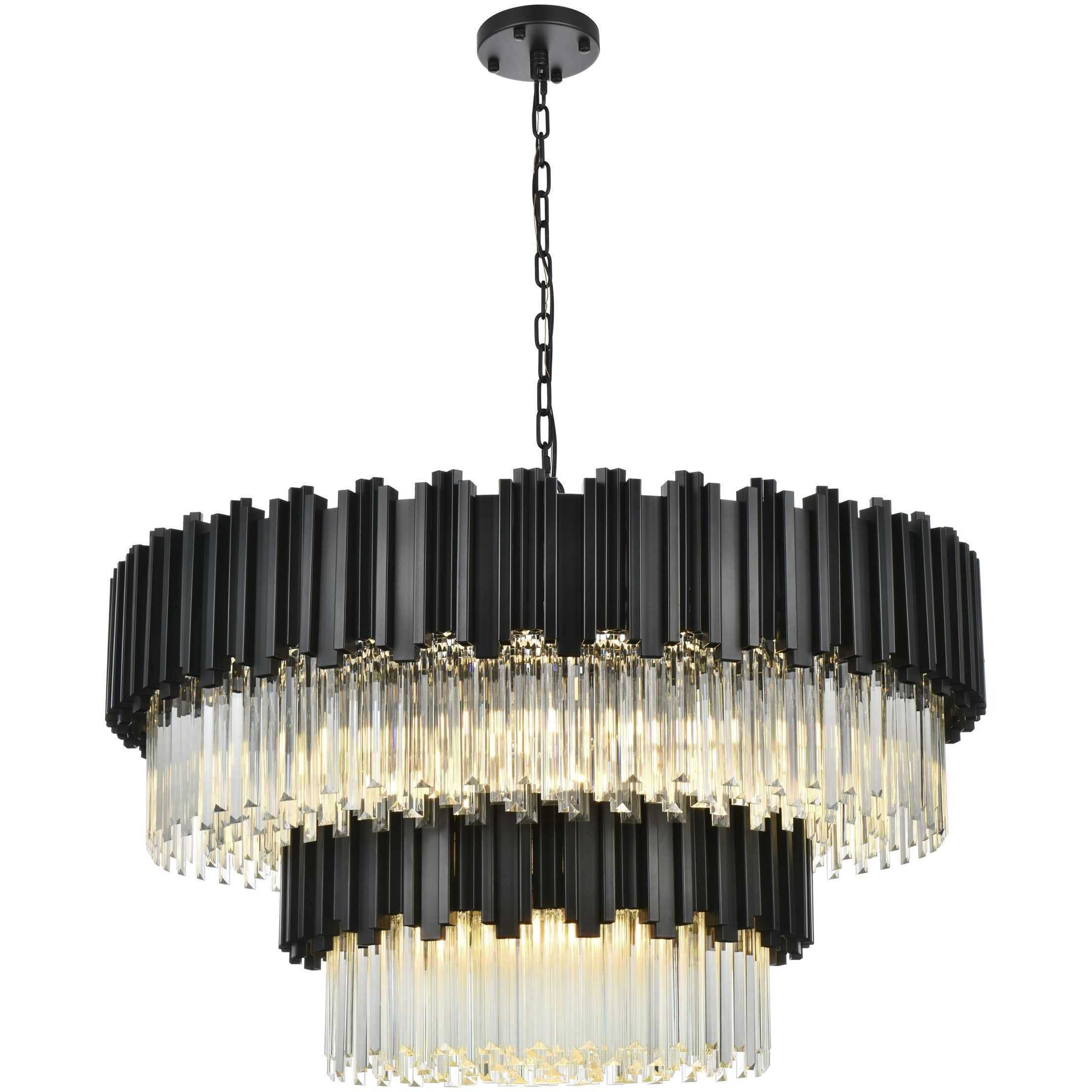 Willow 16 Light 40 inch Black Chandelier Ceiling Light