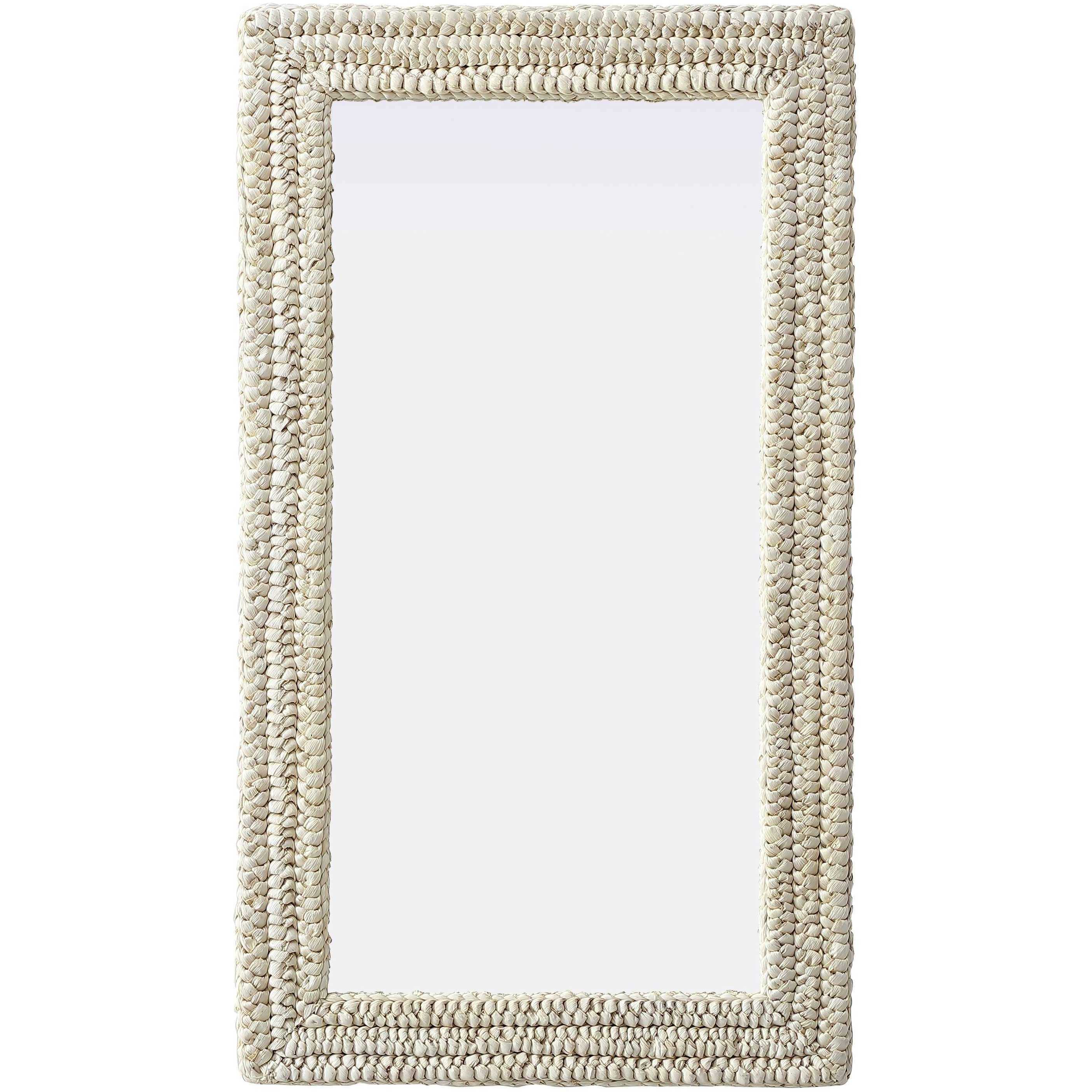 Marlowe 42 X 24 inch Linen White Mirror