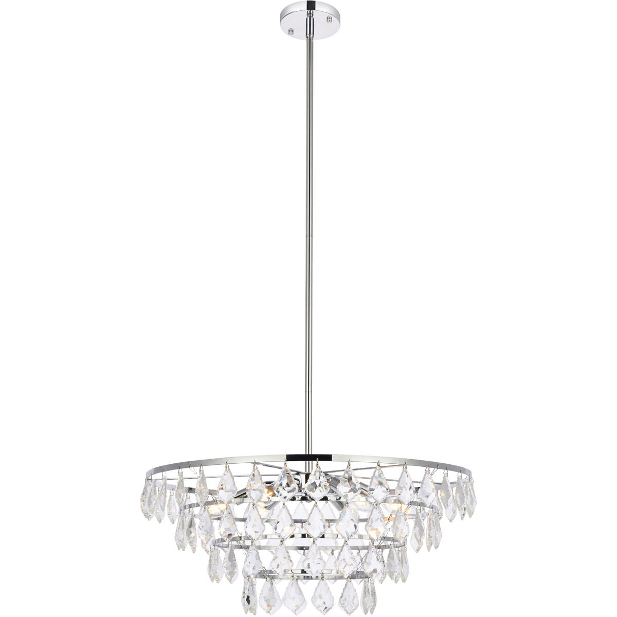 Ella 6 Light 24 inch Chrome Pendant Ceiling Light