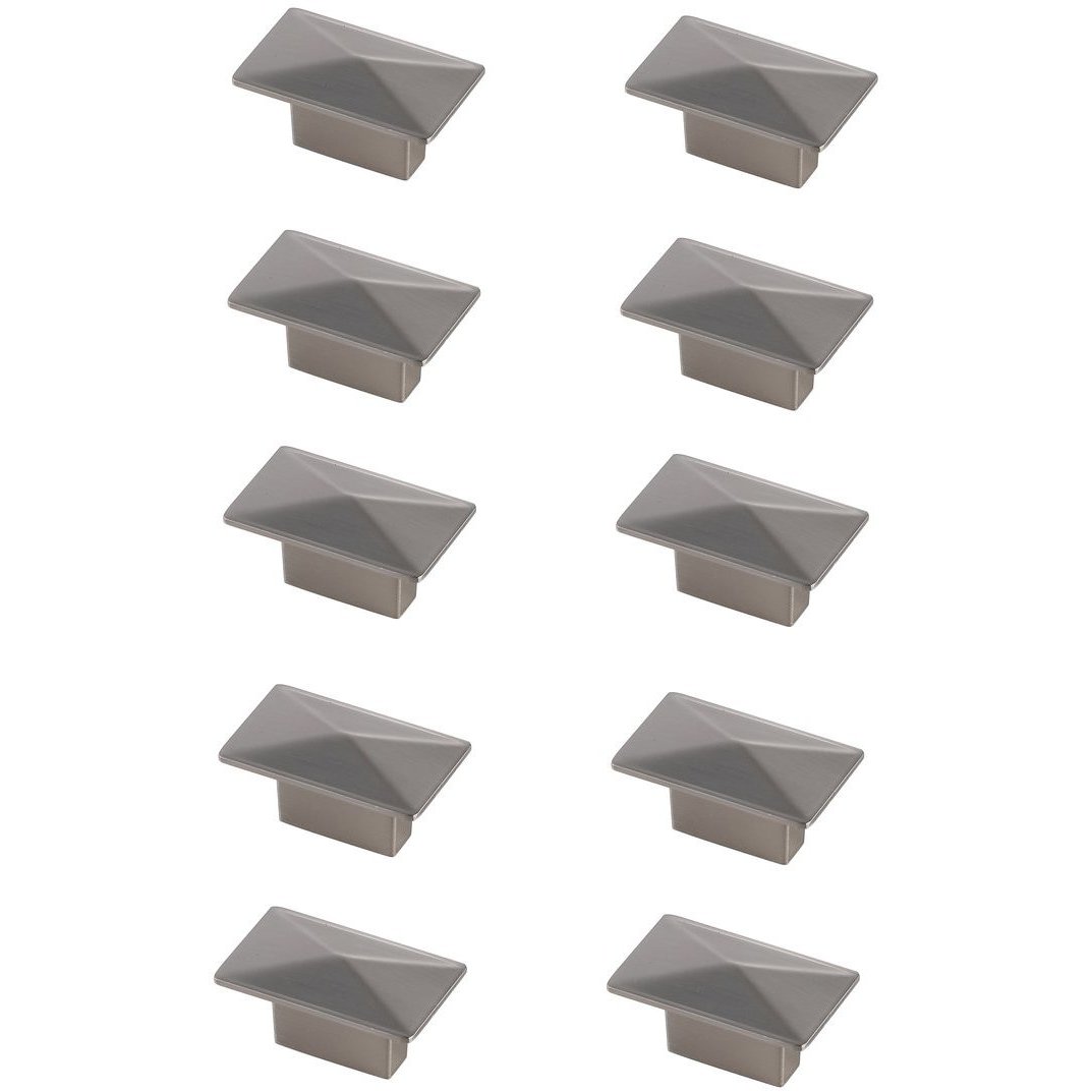 Perry Brushed Nickel Hardware Cabinet Knob, Set of 10