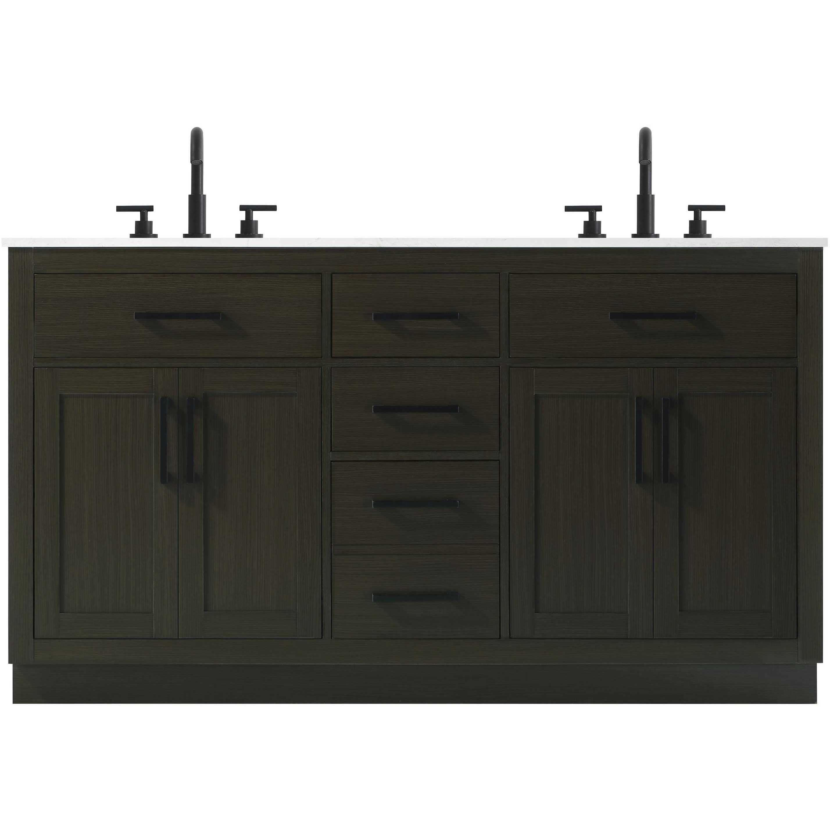 Alden 60 X 35 inch Mocha Brown Bathroom Vanity Cabinet