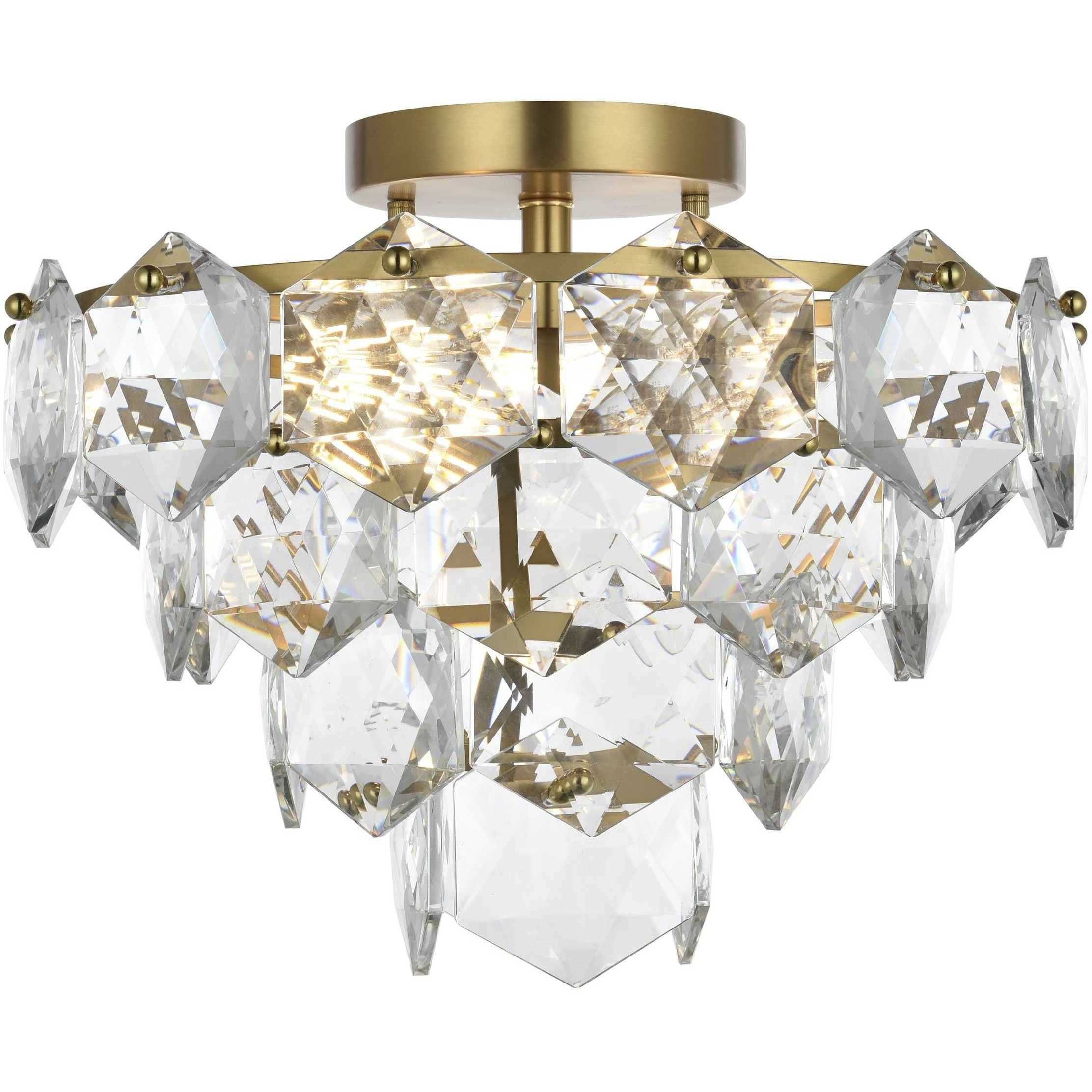 Adaline 6 Light 16 inch Satin Gold Flush Mount Ceiling Light