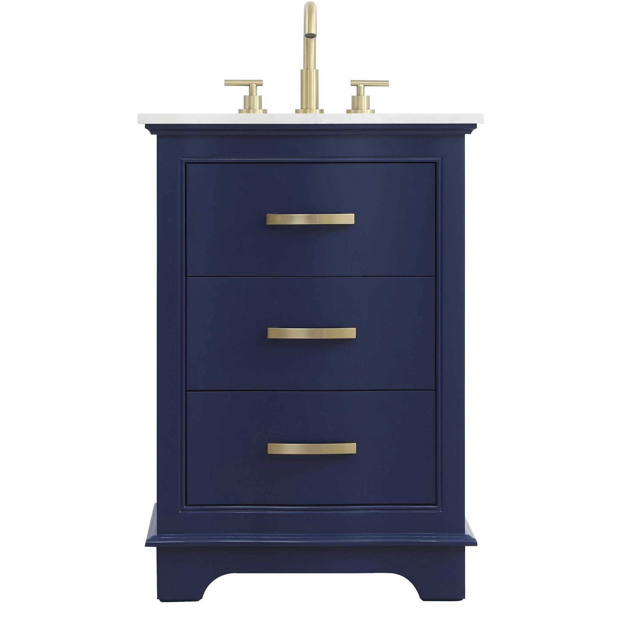 Knox 24 X 34 inch Blue Bathroom Vanity Cabinet