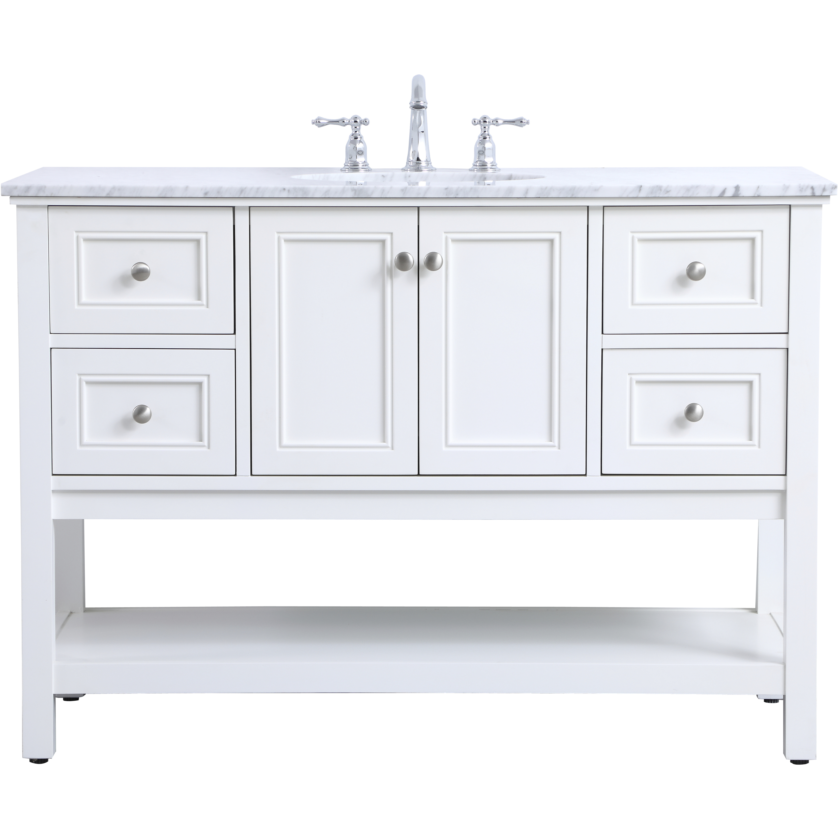 Metropolis 48 X 22 X 33.75 inch White Vanity Sink Set