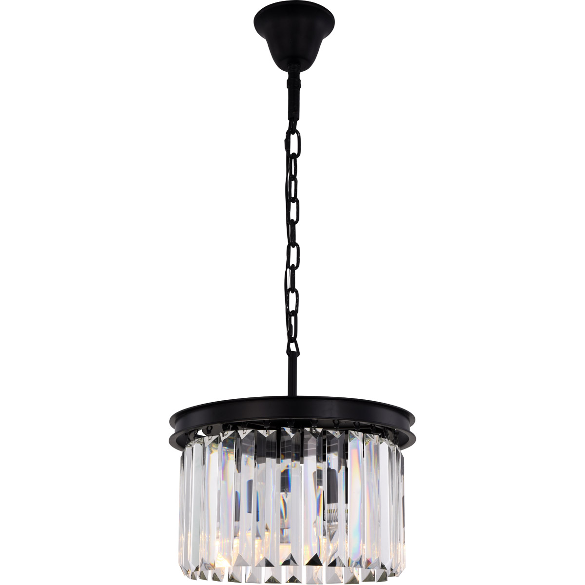Sydney 3 Light 16 inch Matte Black Pendant Ceiling Light in Clear, Urban Classic