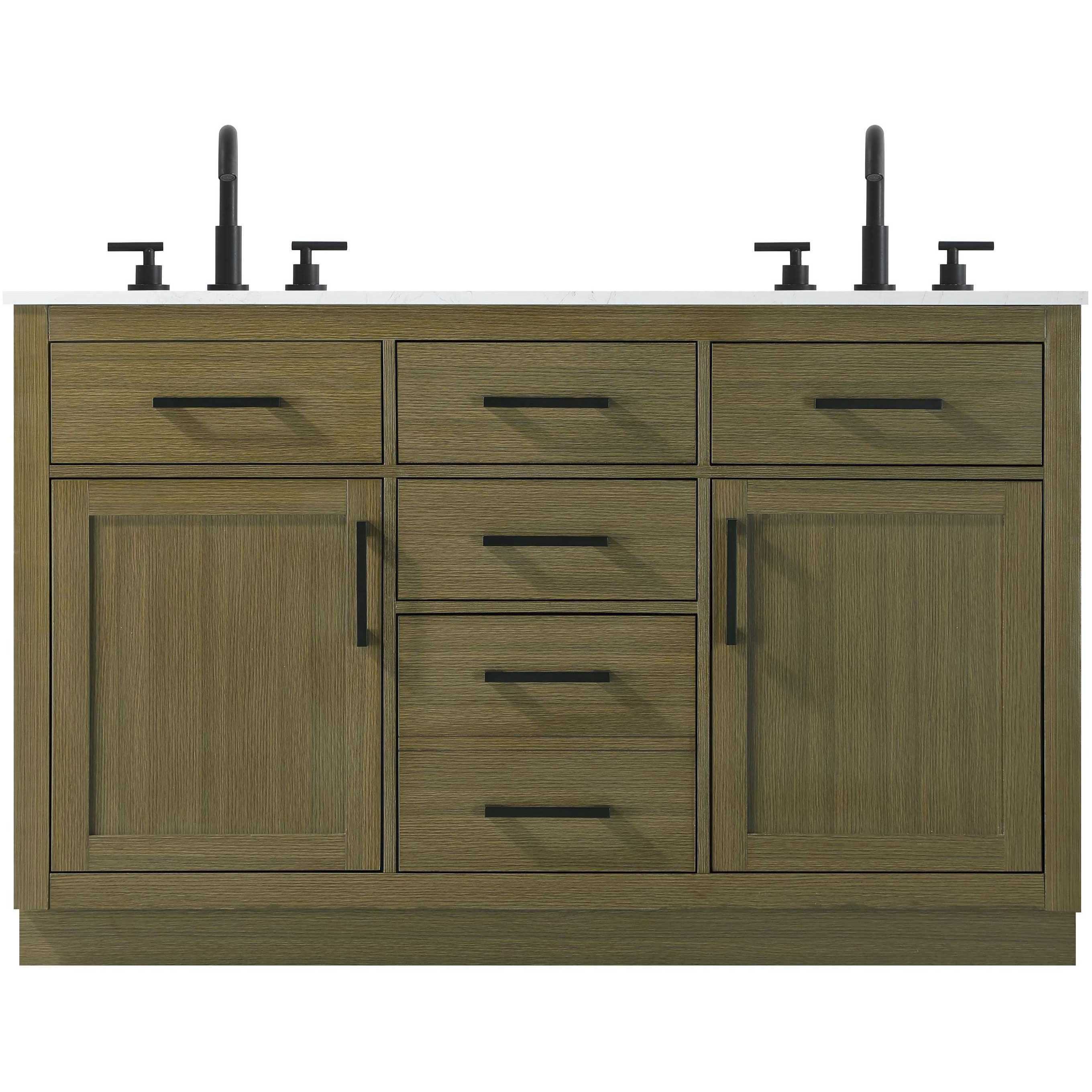 Alden 54 X 35 inch Chestnut Brown Bathroom Vanity Cabinet
