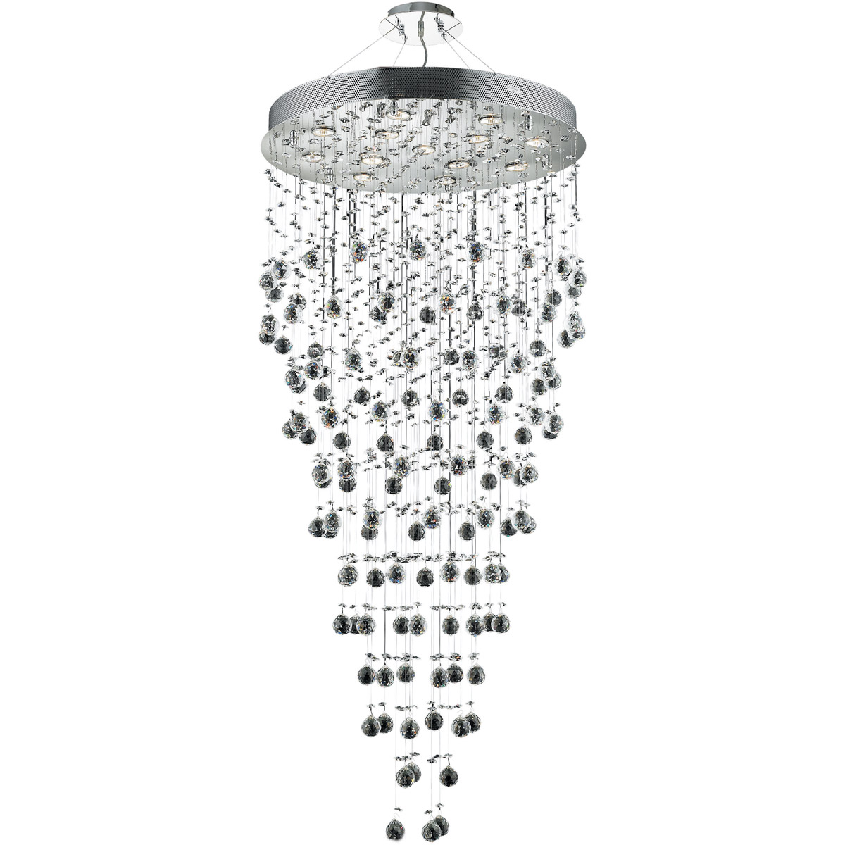 Galaxy 13 Light 28 inch Chrome Foyer Ceiling Light in Royal Cut