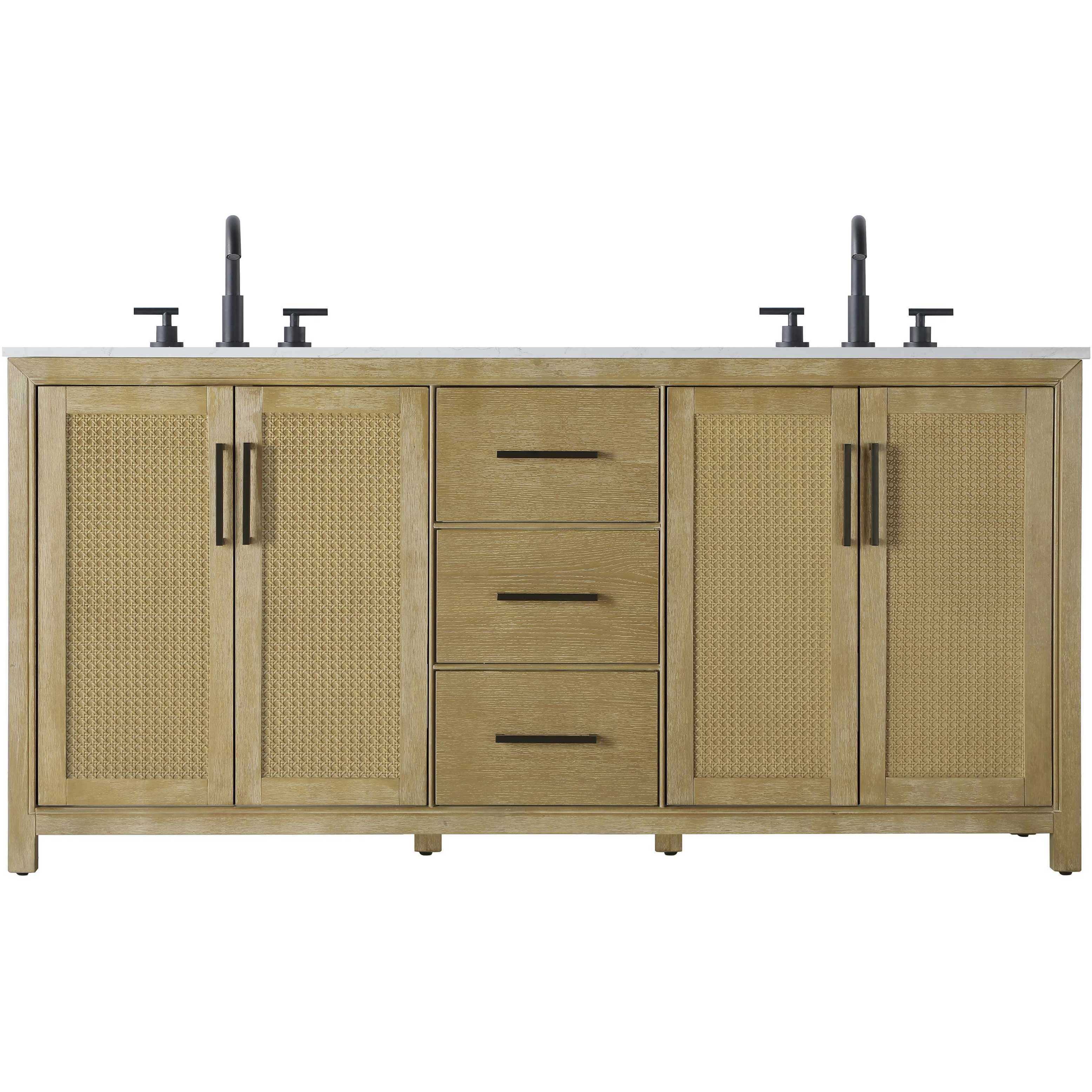 Alina 72 X 34 inch Linen Oak Bathroom Vanity Cabinet
