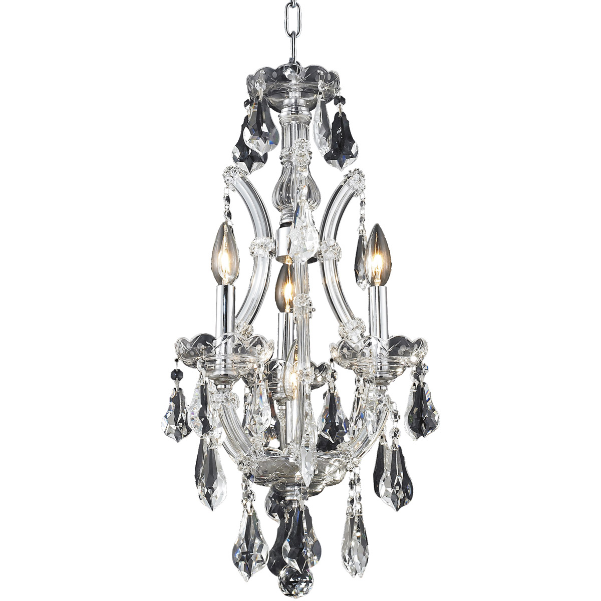 Maria Theresa 4 Light 12 inch Chrome Pendant Ceiling Light in Clear