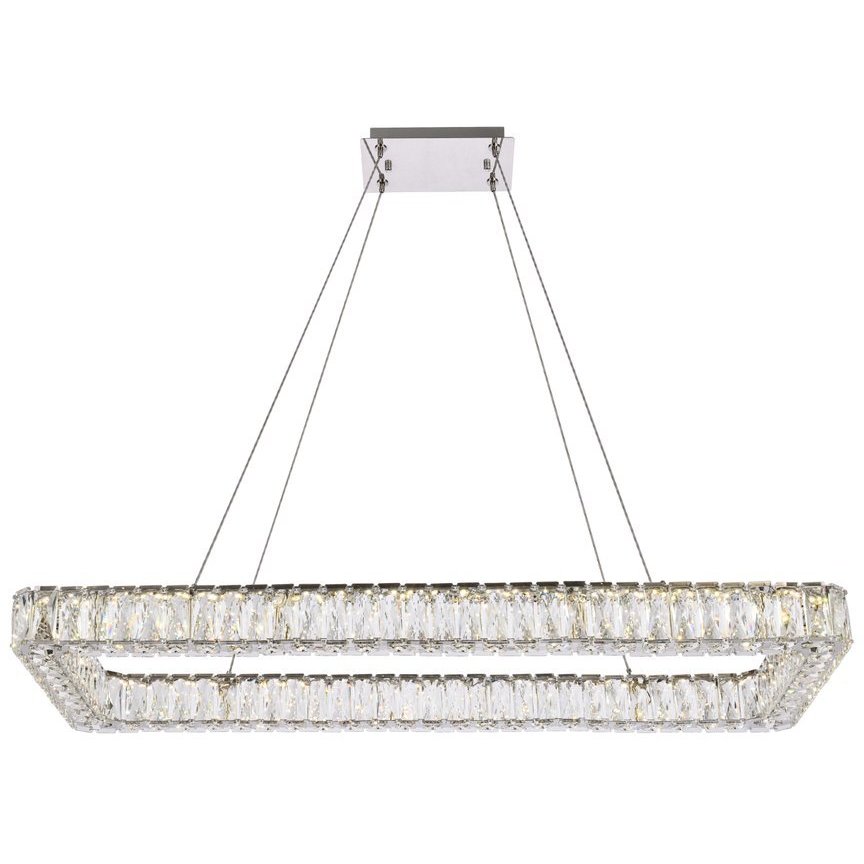 Monroe 1 Light 42 inch Chrome Pendant Ceiling Light