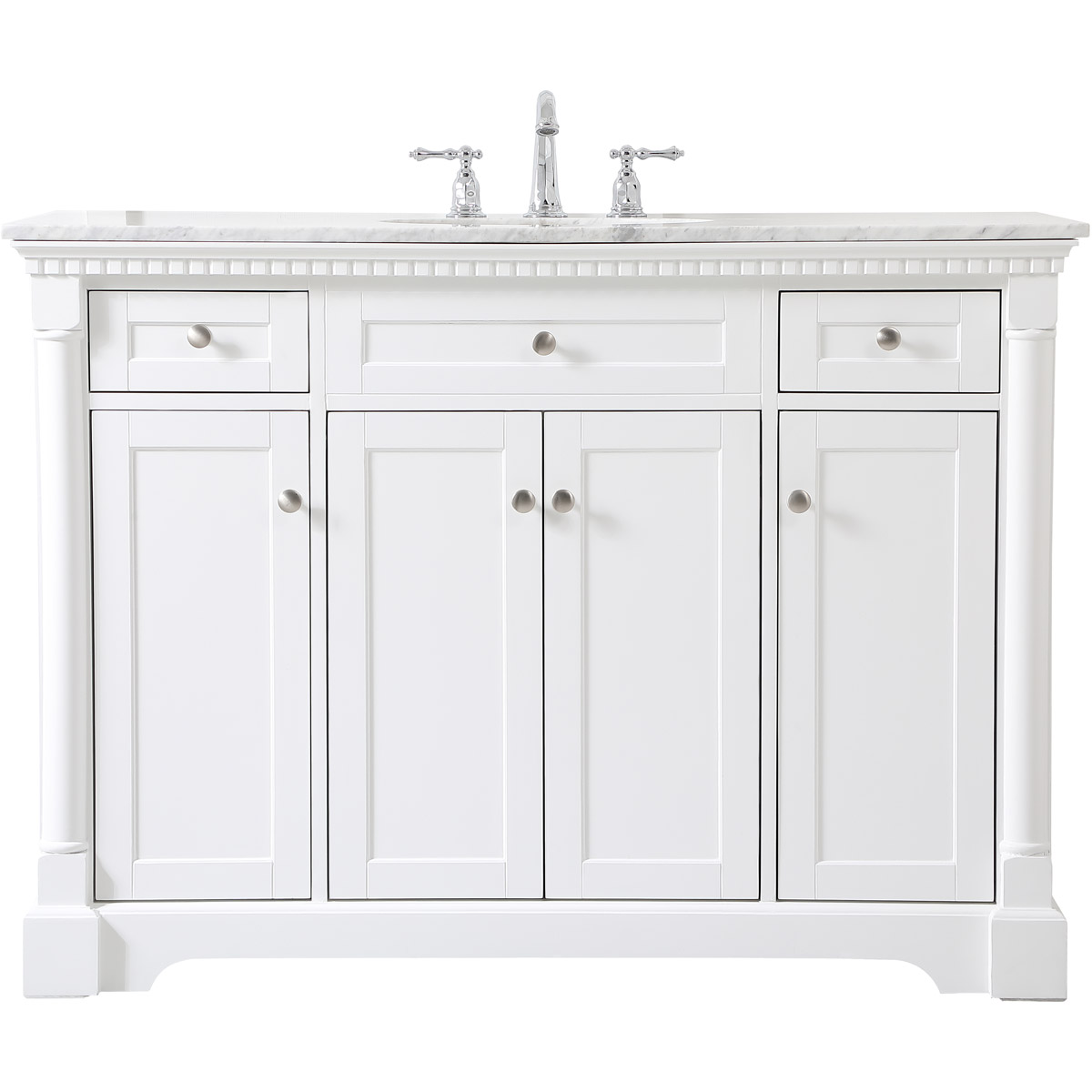 Clarence 48 X 21.5 X 35 inch White Vanity Sink Set