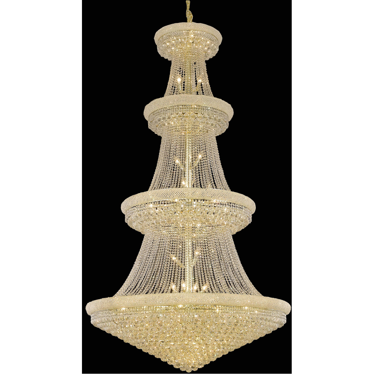 Primo 48 Light 54 inch Gold Foyer Ceiling Light in Royal Cut