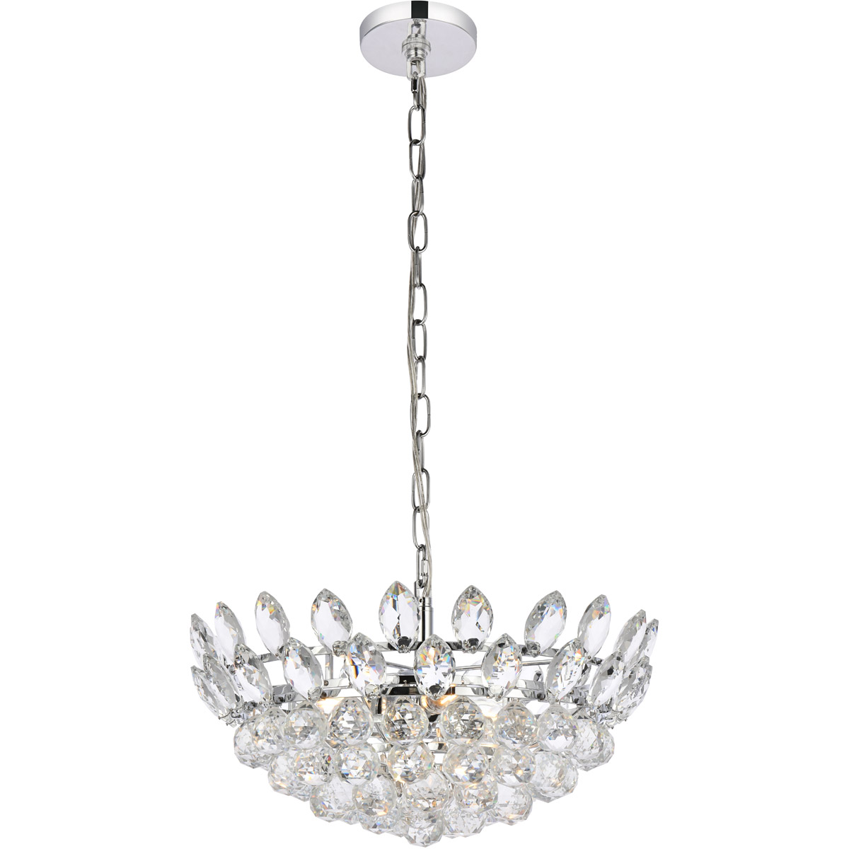 Emilia 5 Light 18 inch Chrome Pendant Ceiling Light