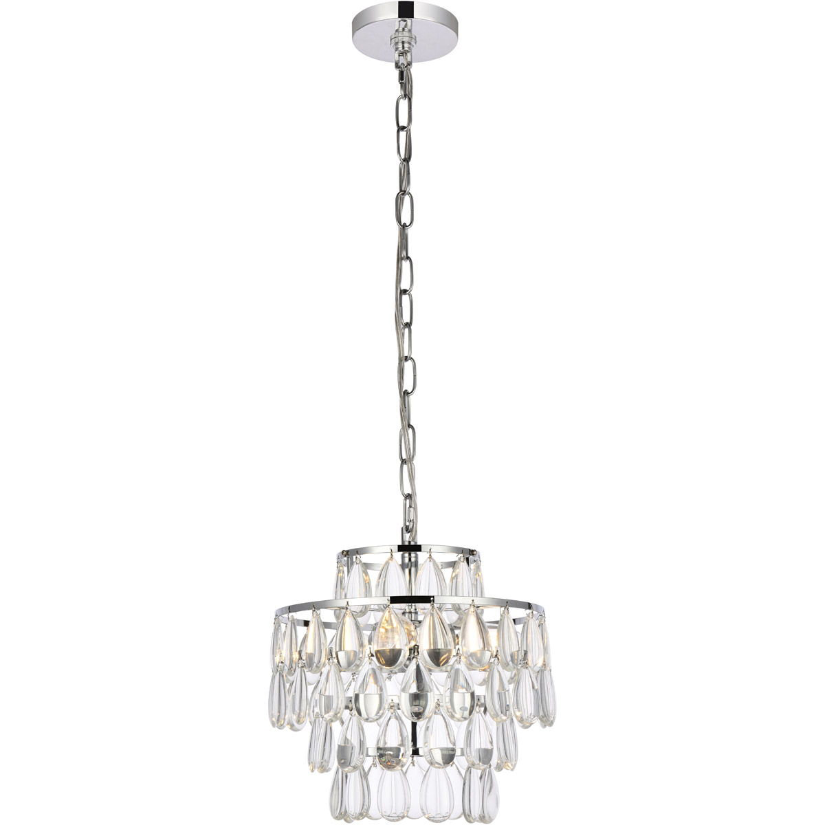 Mila 3 Light 12 inch Chrome Pendant Ceiling Light