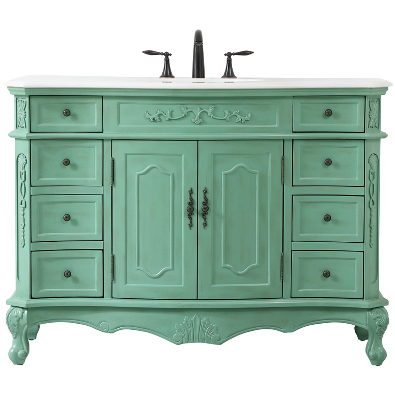 Danville 48 X 21 X 36 inch Vintage Mint Vanity Sink Set