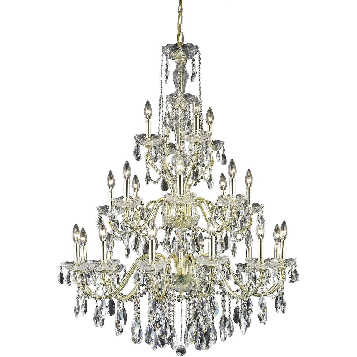 St. Francis 24 Light 36 inch Gold Foyer Ceiling Light in Royal Cut