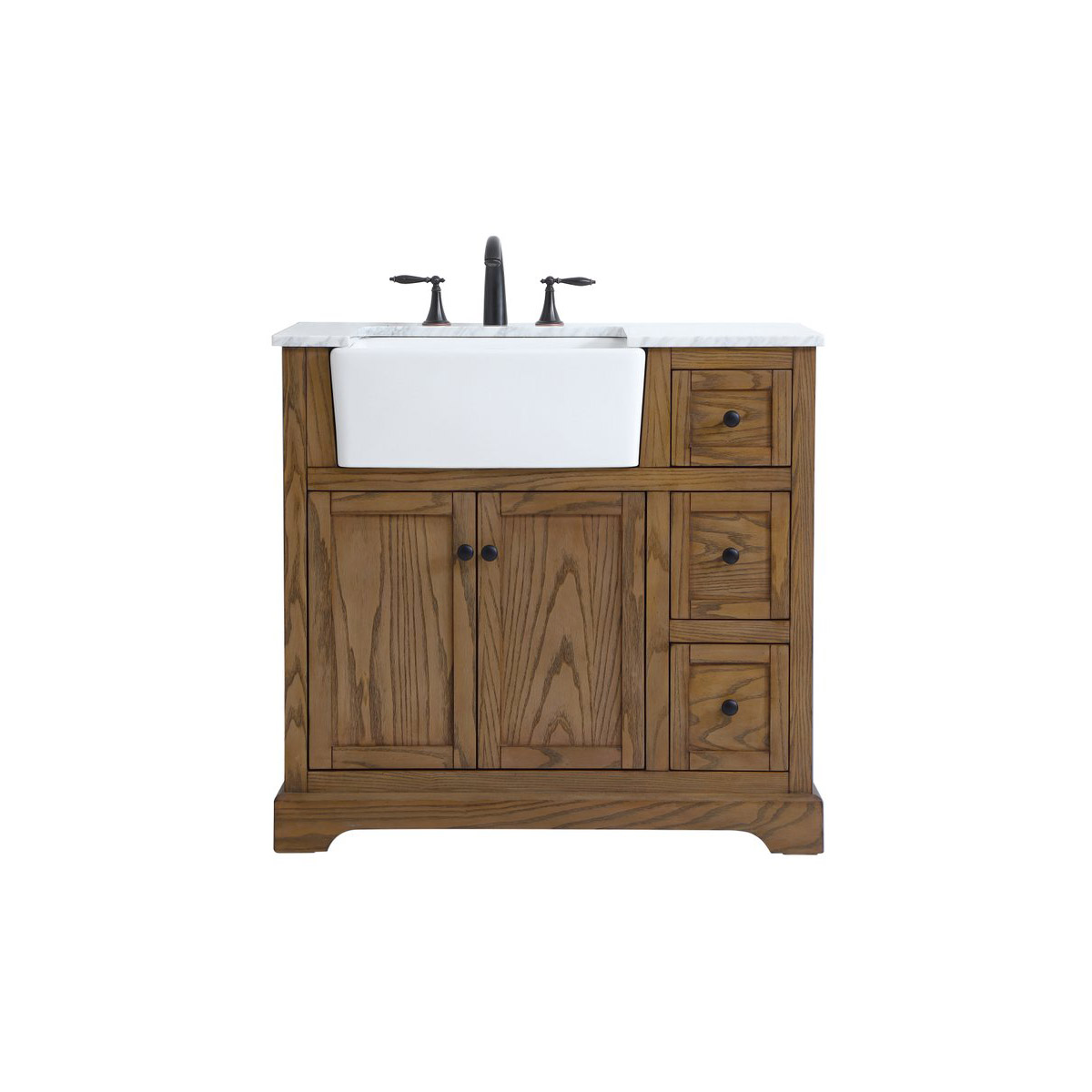 Franklin 36 X 22 X 34.75 inch Driftwood Bathroom Vanity Cabinet