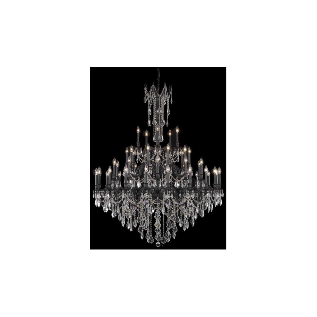Rosalia 45 Light 54 inch Dark Bronze Foyer Ceiling Light in Golden Teak, Royal Cut