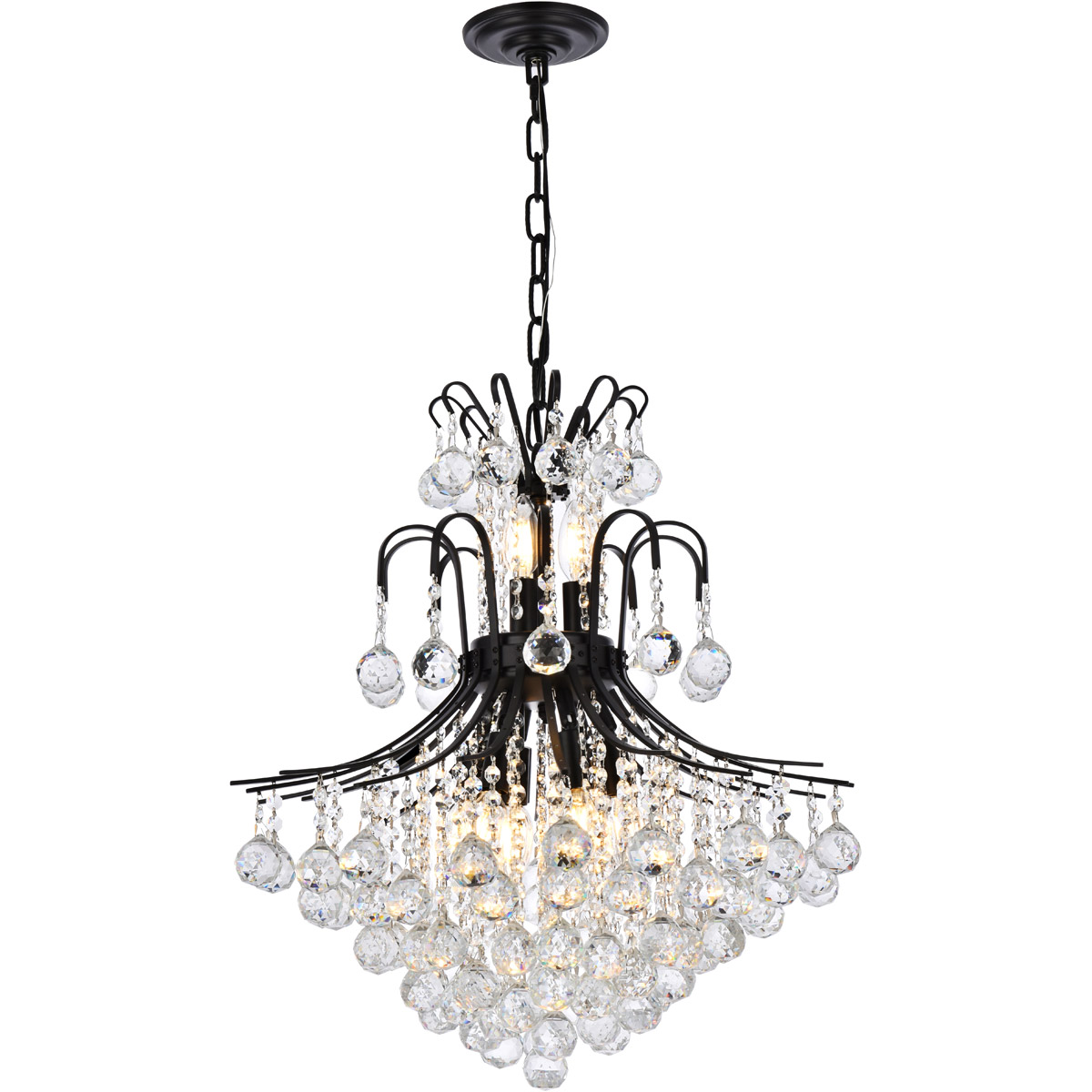 Elegant Lighting V8002D22BK/RC Toureg 11 Light 22 inch Black