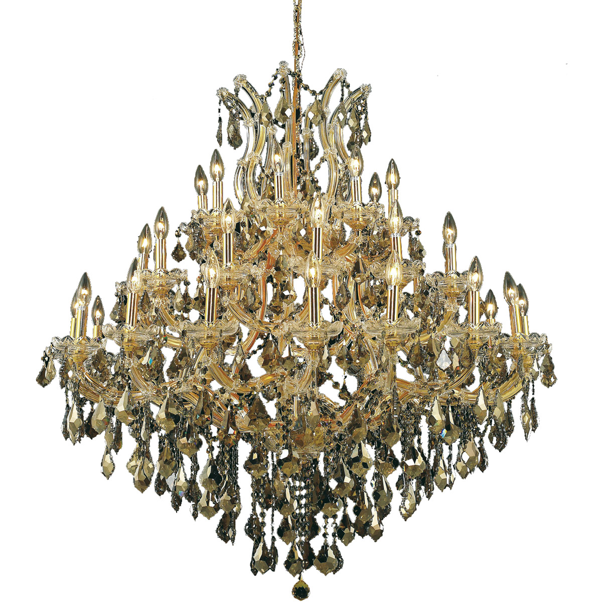 Maria Theresa 37 Light 44 inch Gold Foyer Ceiling Light in Golden Teak, Royal Cut