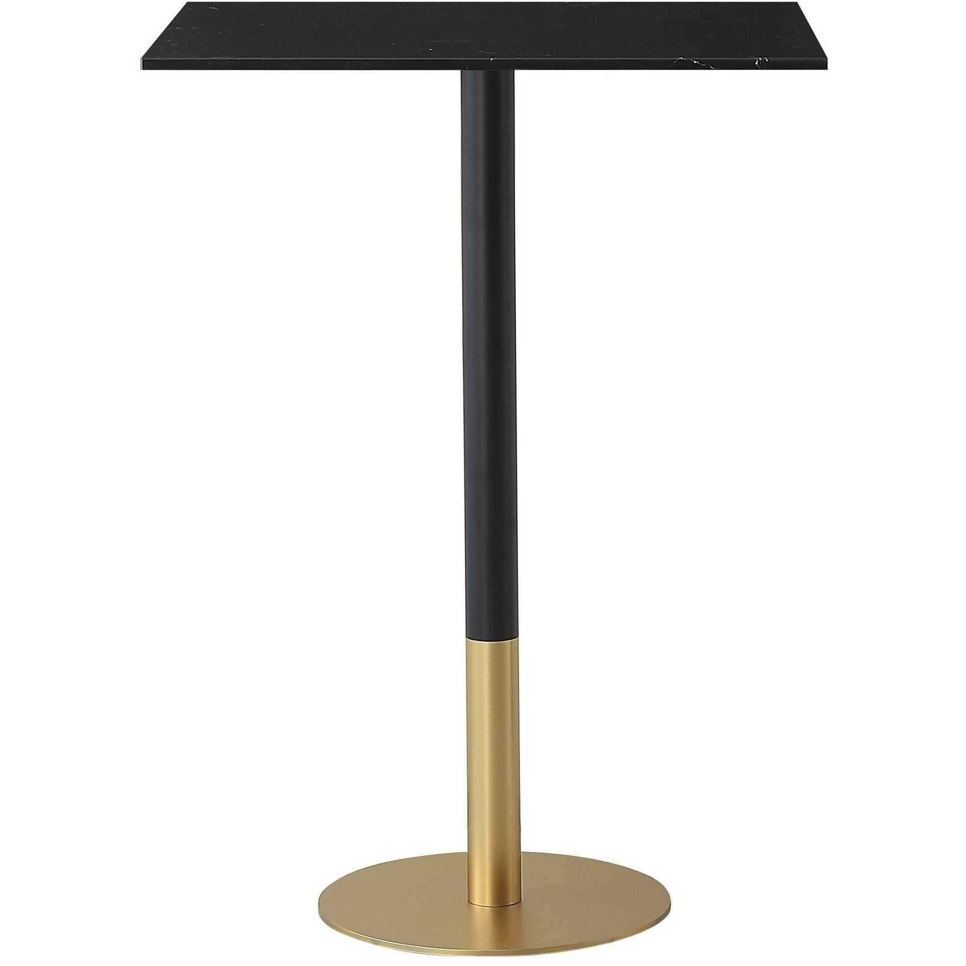 Ronan 39.5 X 28 inch Black and Gold Pub Table