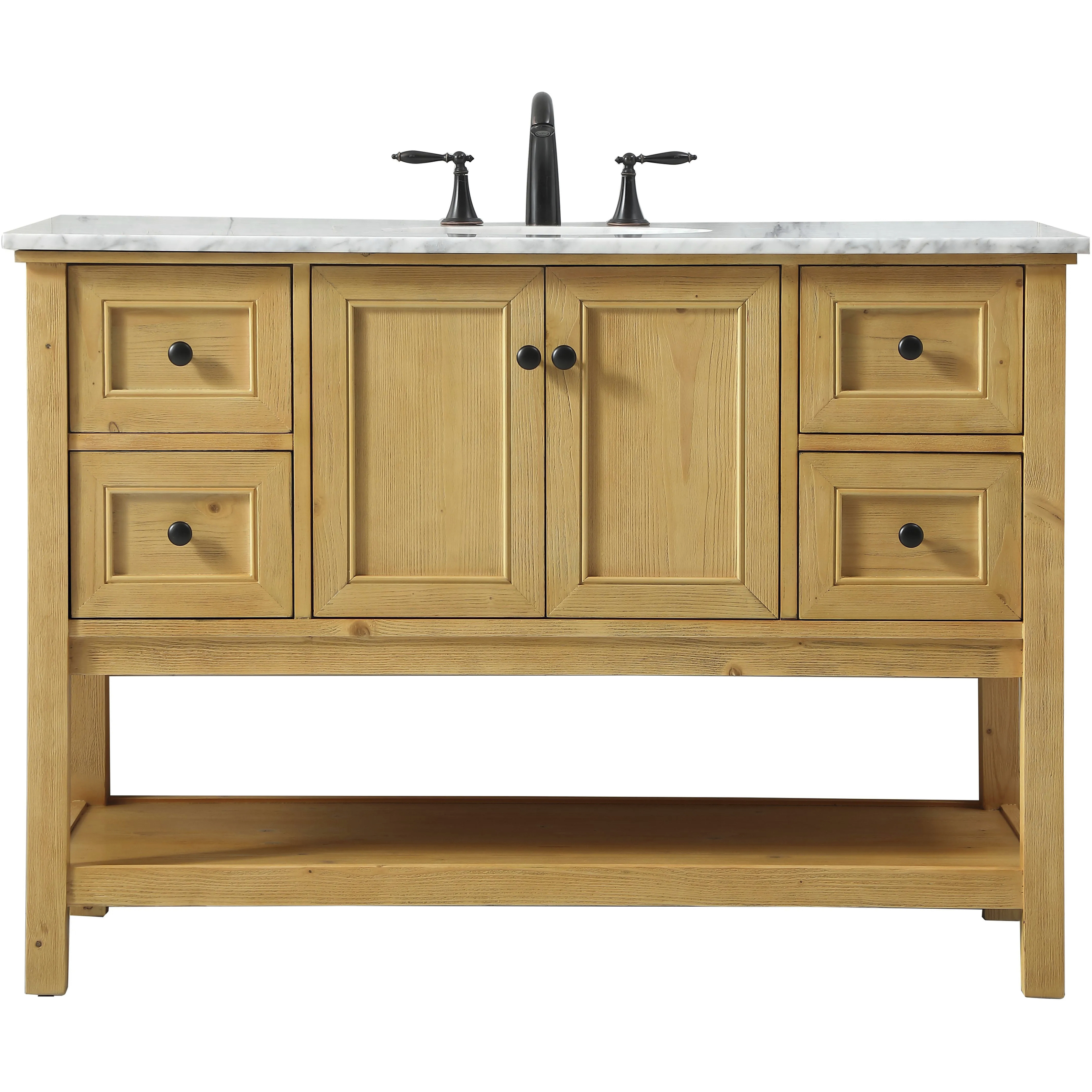 Metropolis 48 X 22 X 34 inch Natural Wood Vanity Sink Set