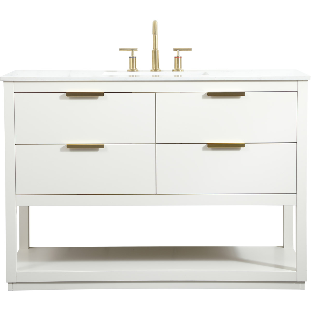 Larkin 48 X 22 X 34 inch White Vanity Sink Set