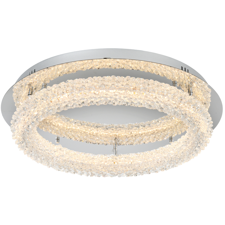 Bowen 1 Light 22 inch Chrome Flush Mount Ceiling Light